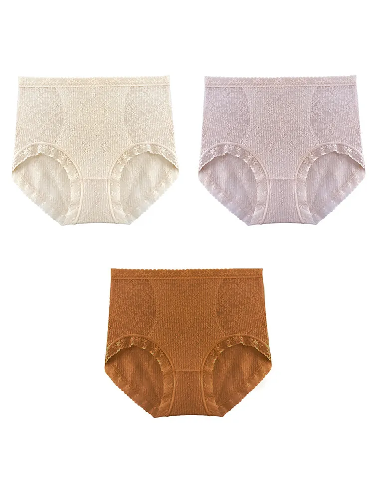 3-Pack Breathable Lace Tummy Control Briefs
