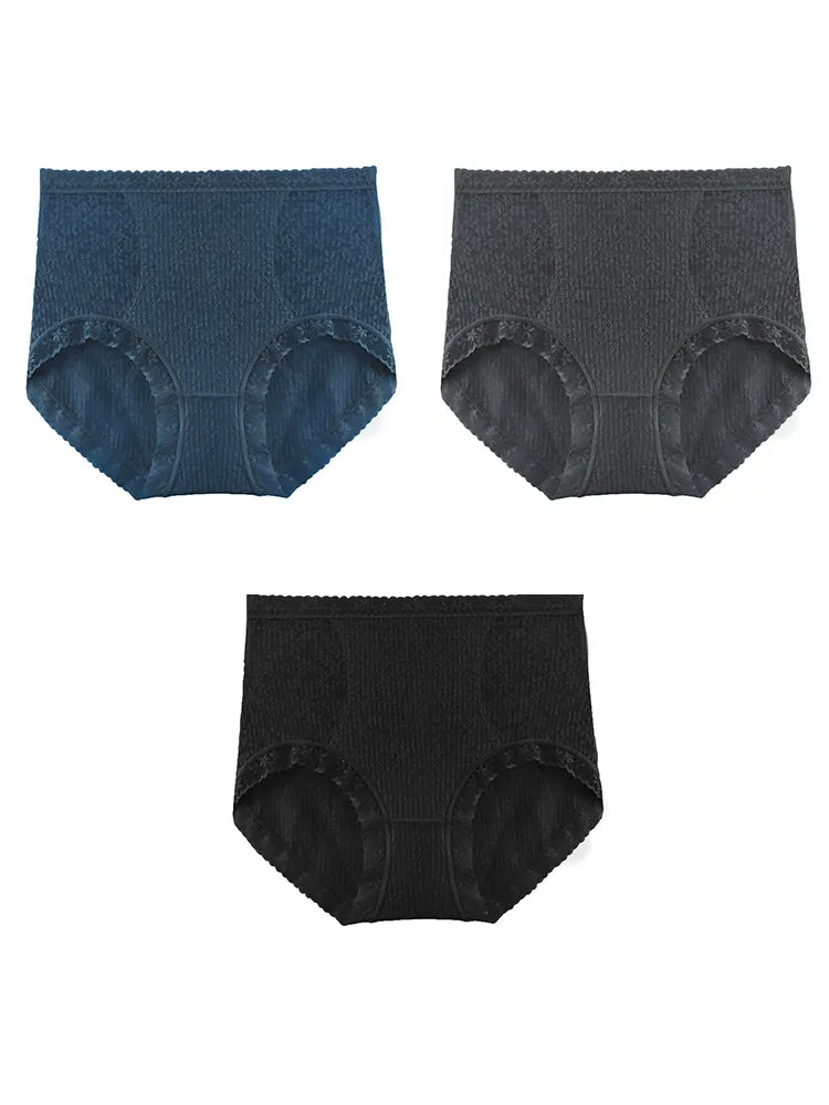 3-Pack Breathable Lace Tummy Control Briefs