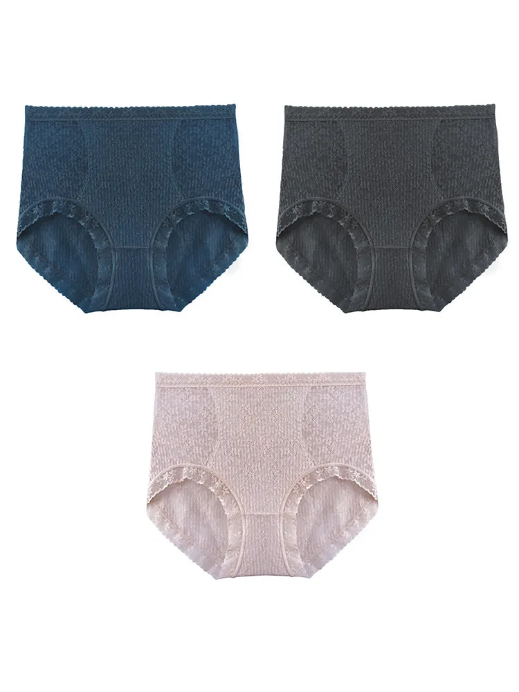 3-Pack Breathable Lace Tummy Control Briefs