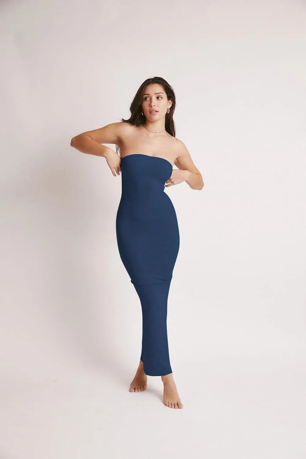 Almere Body Shaping Basic Strapless Maxi Dress