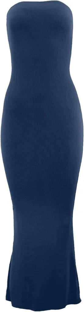 Almere Body Shaping Basic Strapless Maxi Dress