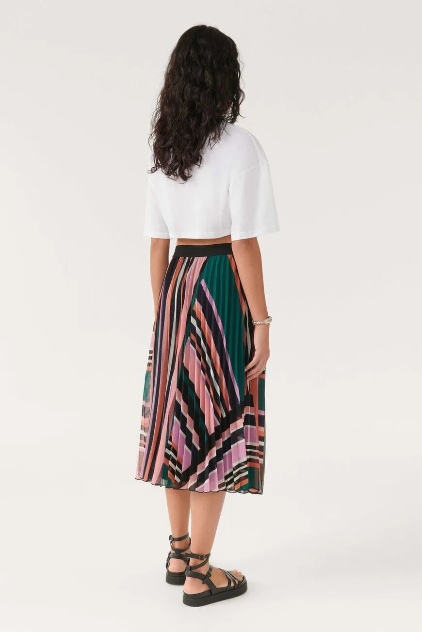 Ba&sh Uhendy Pleated Mid-length Skirt - Green