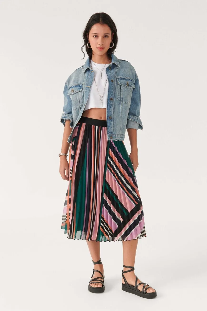 Ba&sh Uhendy Pleated Mid-length Skirt - Green