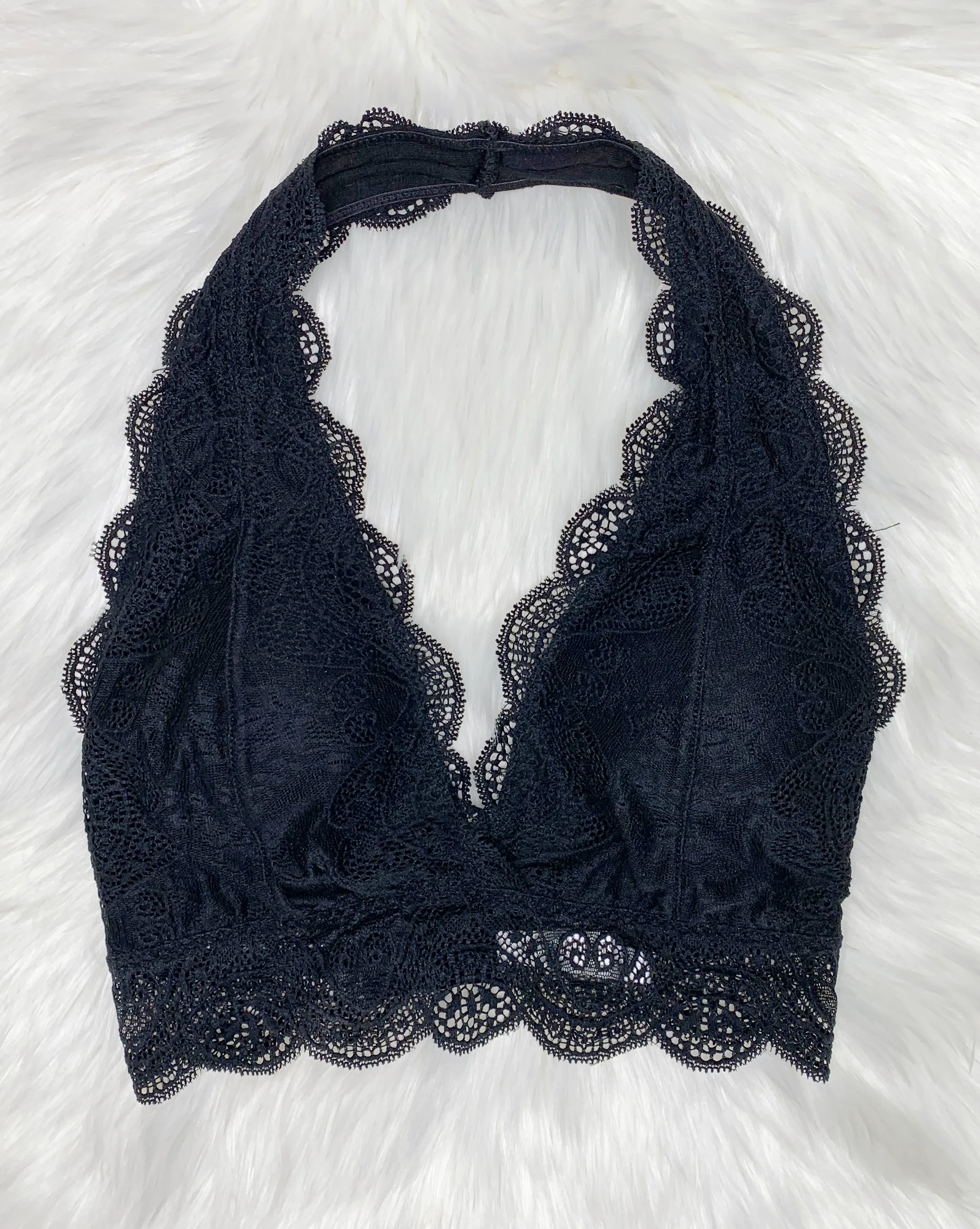 Bare it All Padded Lace Halter Bralette