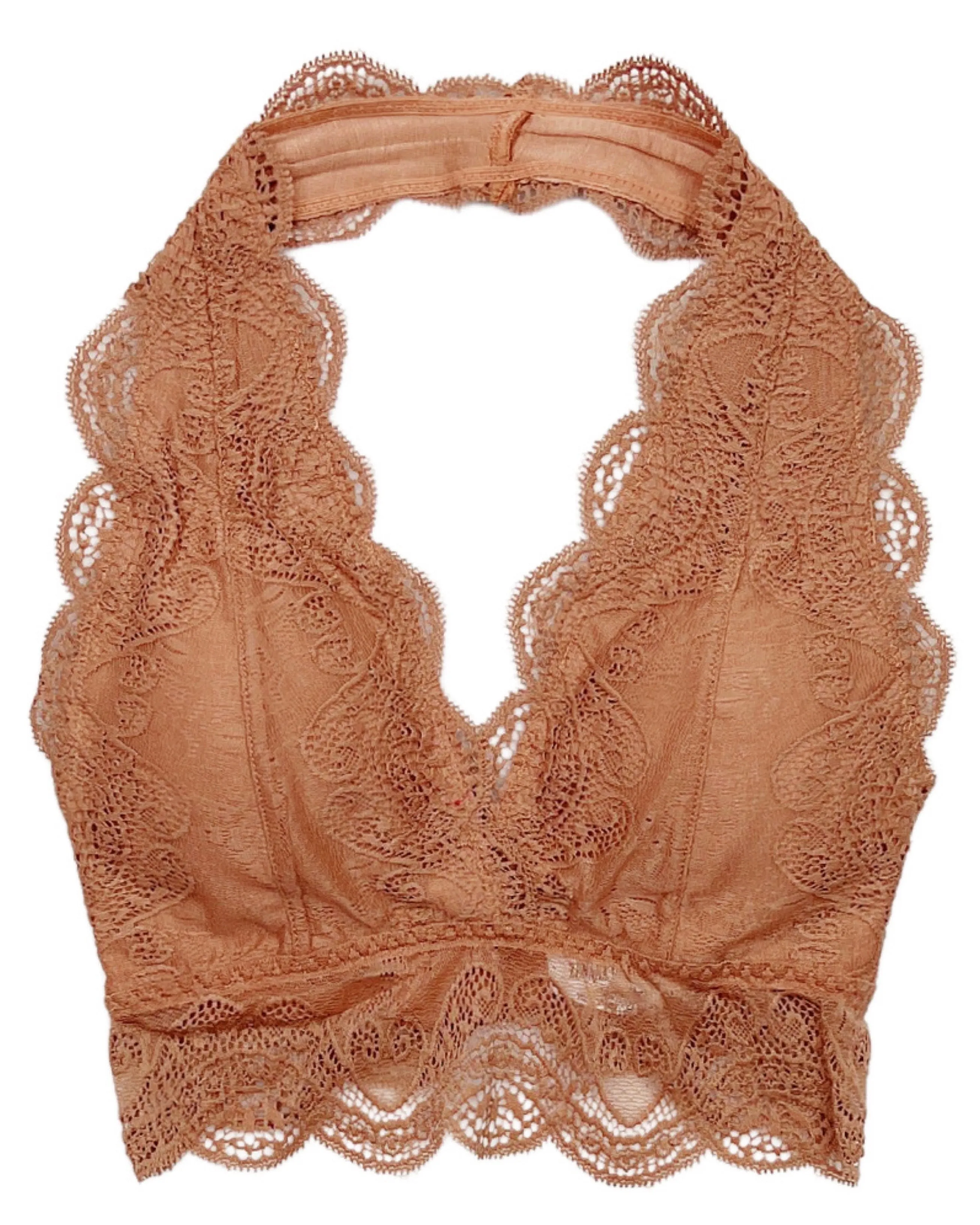 Bare it All Padded Lace Halter Bralette