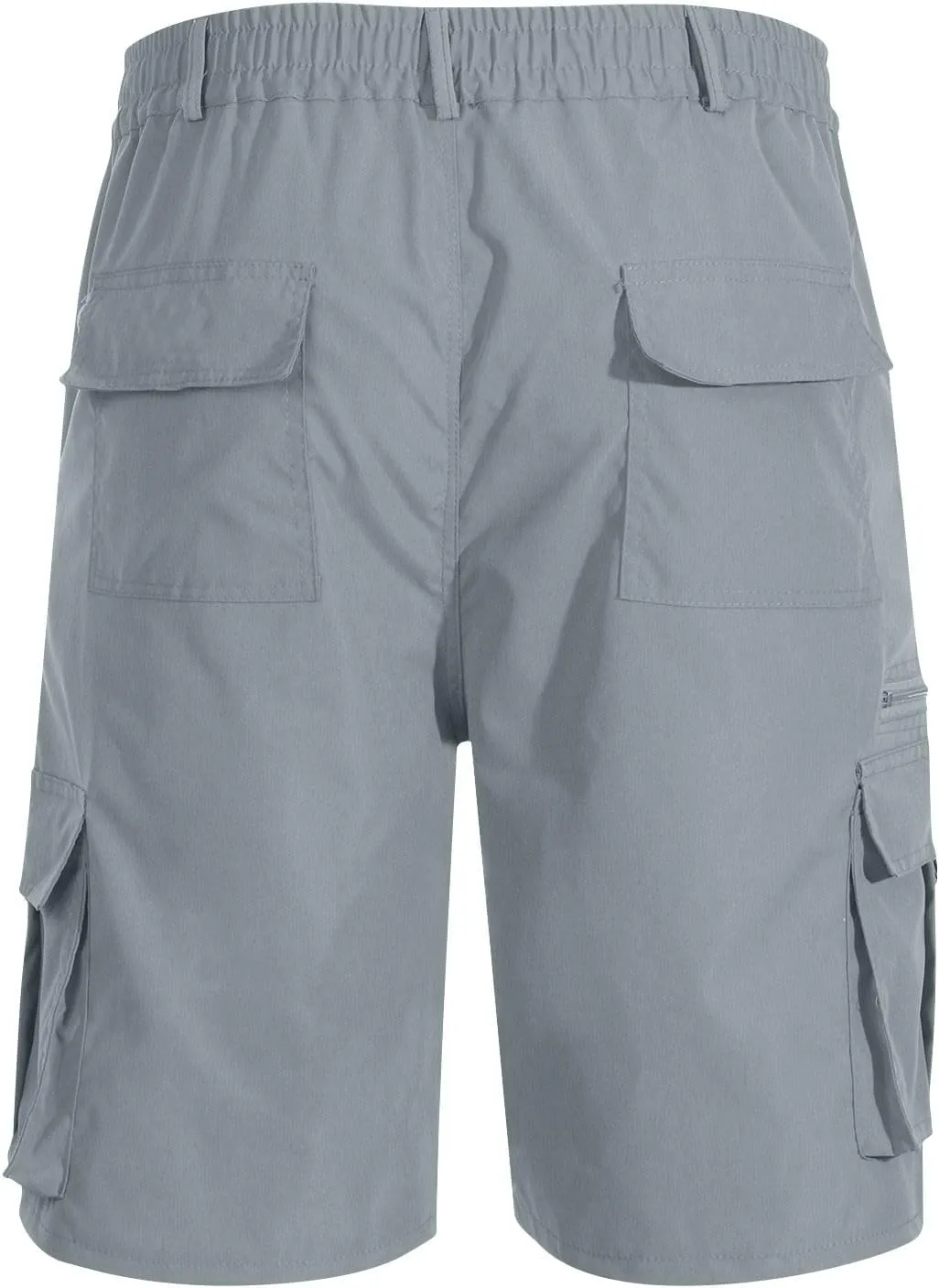 Cargo Shorts for Men Casual Summer Hiking Pants Elastic Waist Big and Tall Knee Length Multi-Pockets Bermuda Shorts