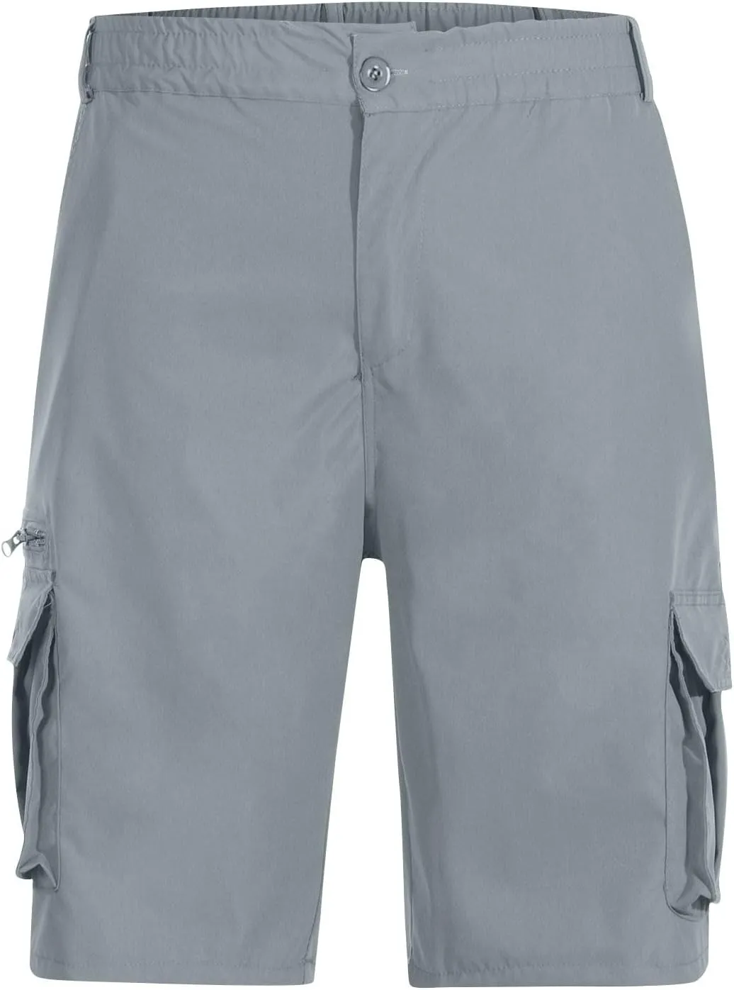 Cargo Shorts for Men Casual Summer Hiking Pants Elastic Waist Big and Tall Knee Length Multi-Pockets Bermuda Shorts