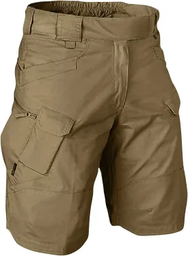 Cargo SweatShorts for Men Summer Outdoor Tactical Pants Solid/Patriotic Printed Military Shorts with Multi Pockets