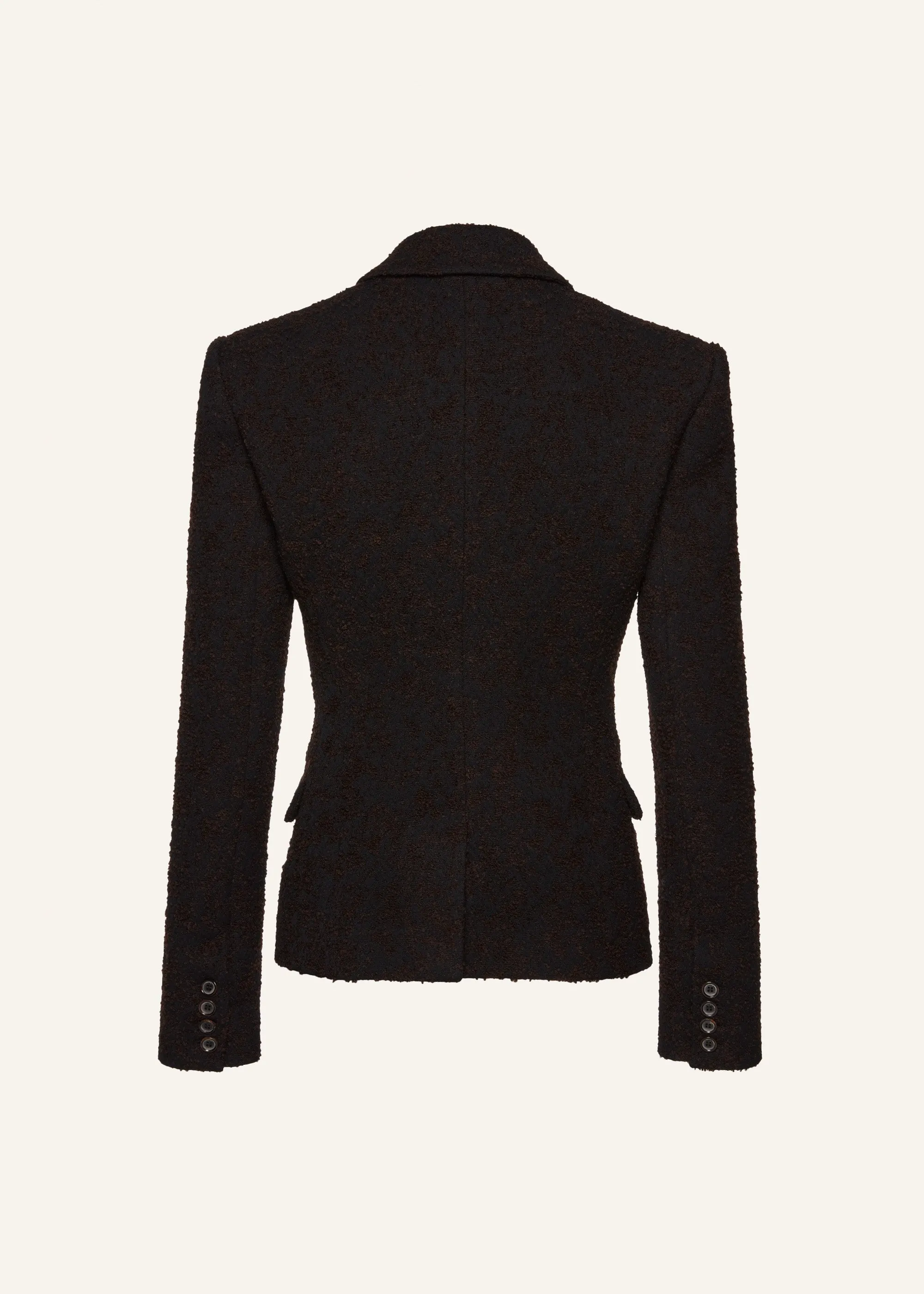 Classic fitted blazer in brown