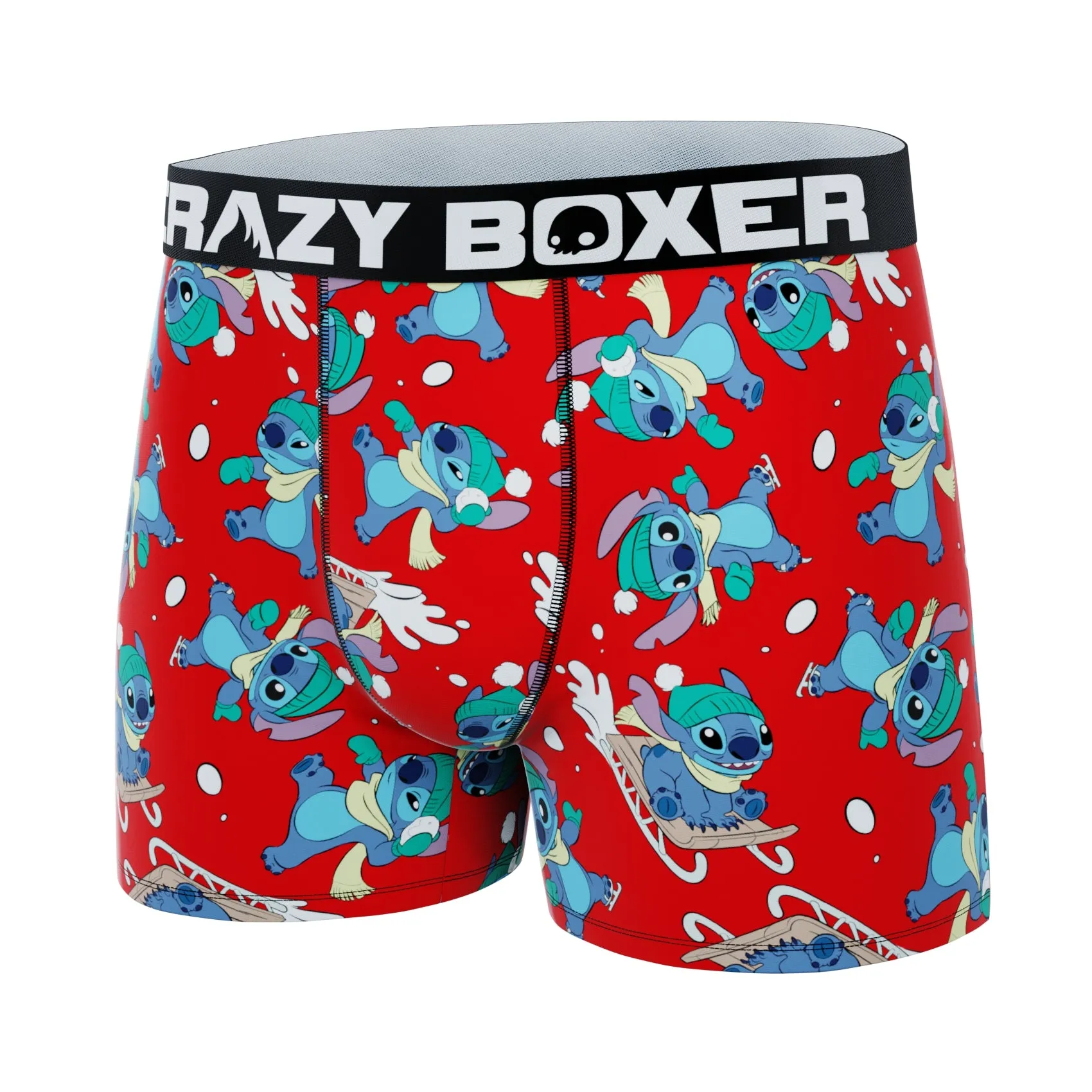 CRAZYBOXER Disney Lilo and Stitch Snow Sled Men's Boxer Briefs