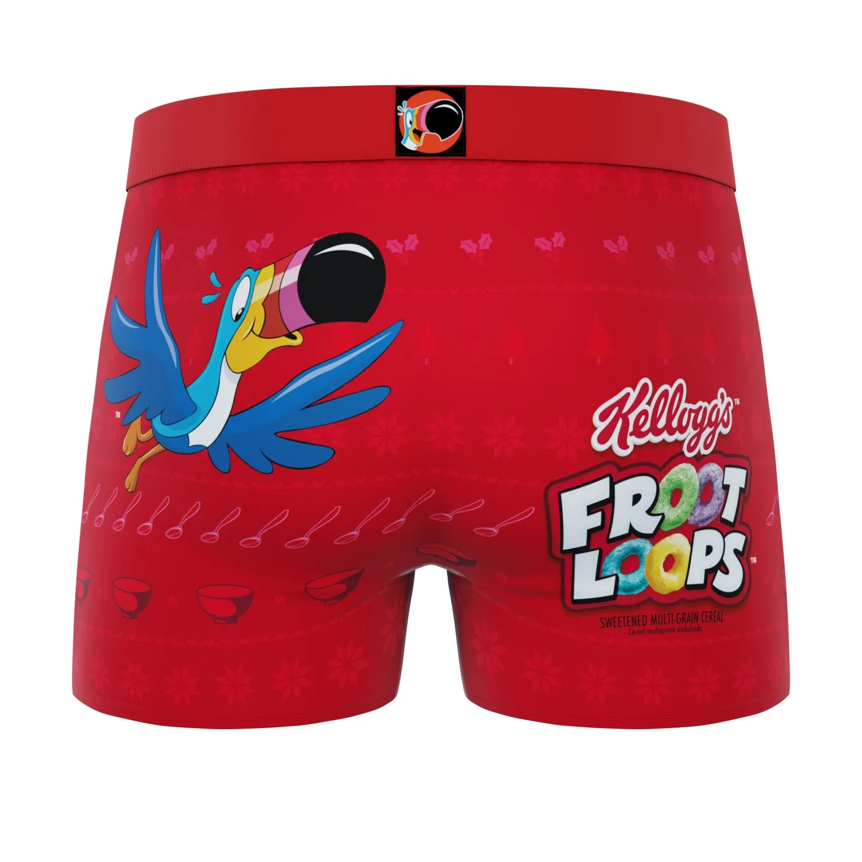 CRAZYBOXER Kellogg's Frosted Flakes and Froot Loops Men's Boxer Briefs (2 Pack)
