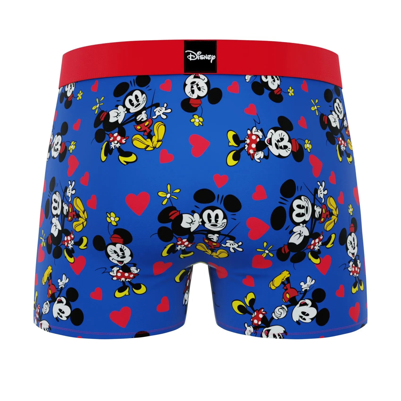 CRAZYBOXER Men's Disney Mickey Valentine Breathable Soft Boxer Briefs (Creative Packaging)