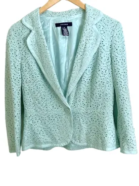 Dark Winter Icy Mint Lace Blazer