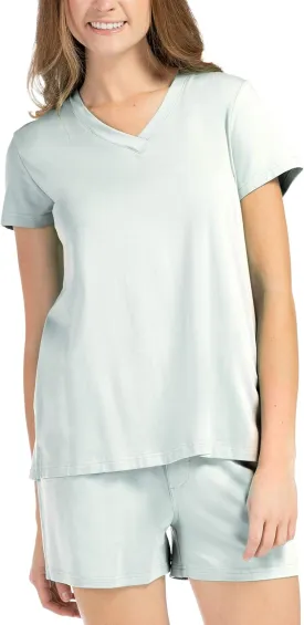 Fishers Finery Ecofabric Pajamas; Shorts and Tee Set; Comfort Fit