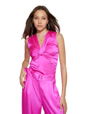 Generation Love Rubina Satin Blouse - Hot Pink