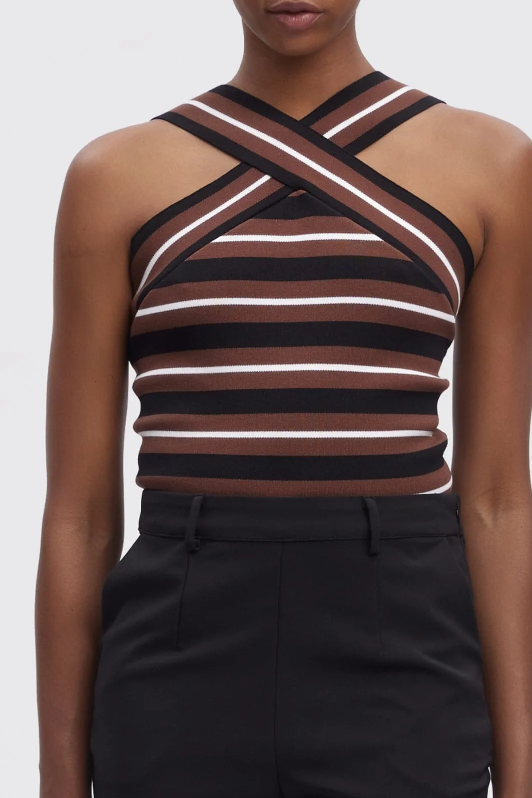 Gestuz - Shilagz Top - 106044 Brown/Black Striped