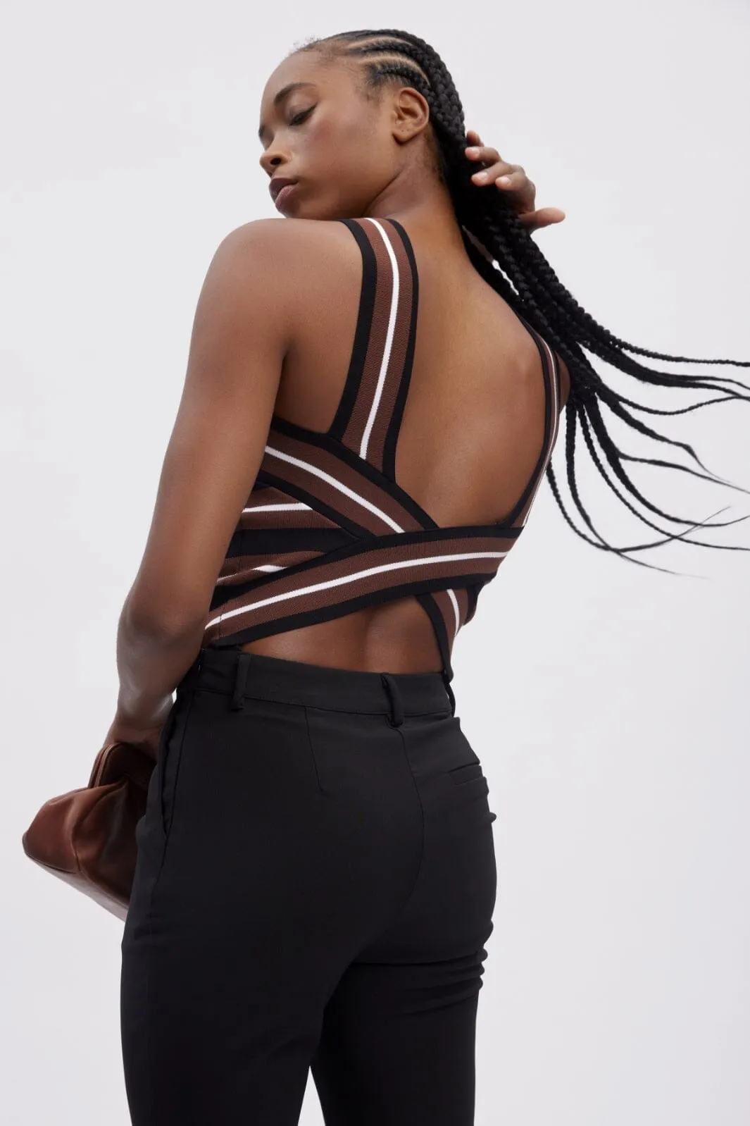 Gestuz - Shilagz Top - 106044 Brown/Black Striped
