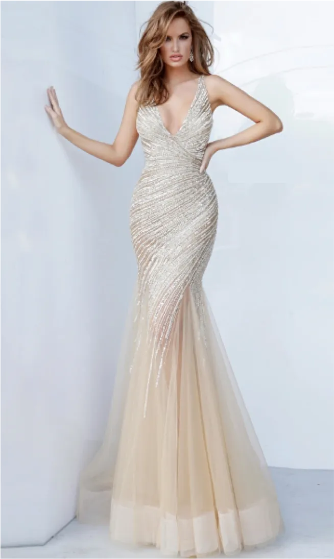 JOVANI 4741 - Beaded Mermaid Gown