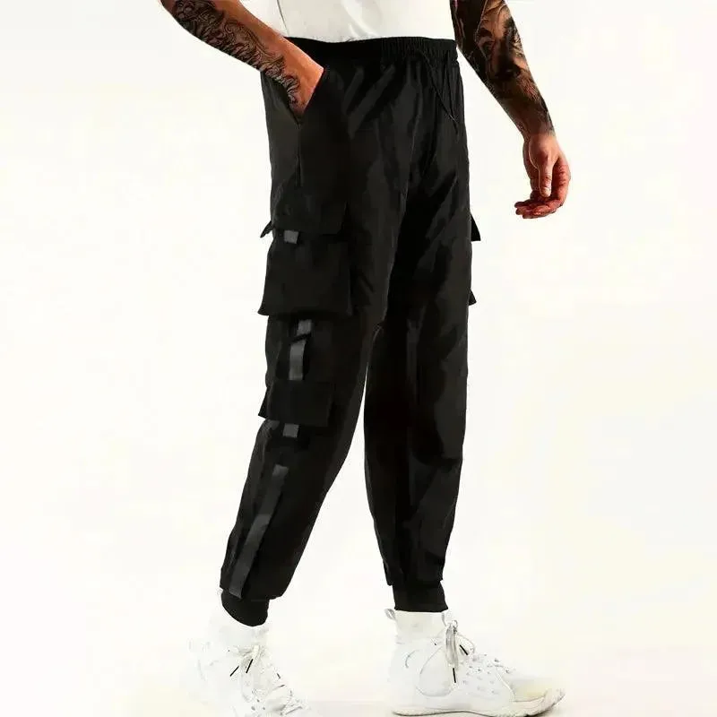 Loose Fit Joggers - Men's Multi-Pocket Cargo Pants
