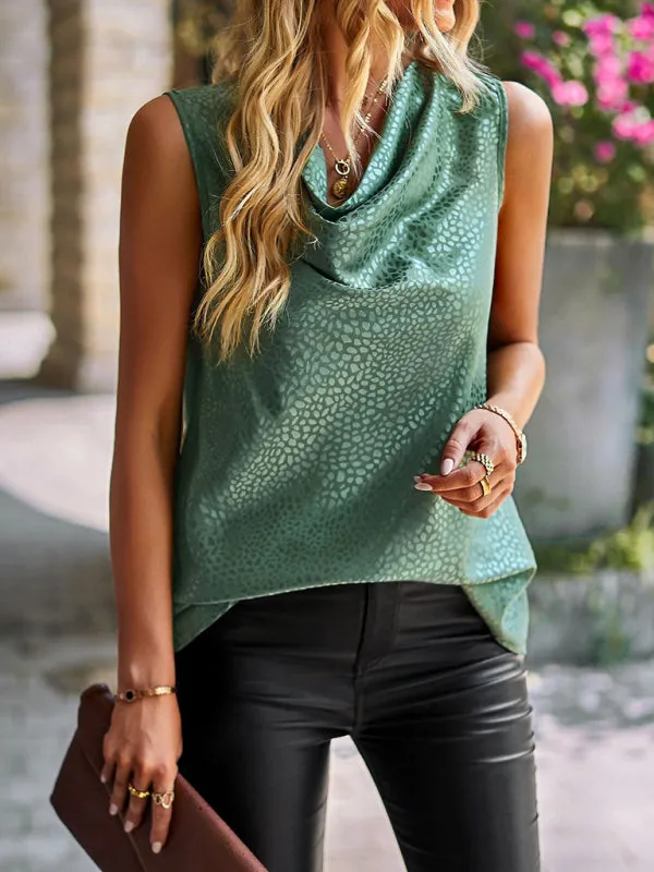 Lysandra Elegant Women's Fashion Ironed Collar Sleeveless Tank Top