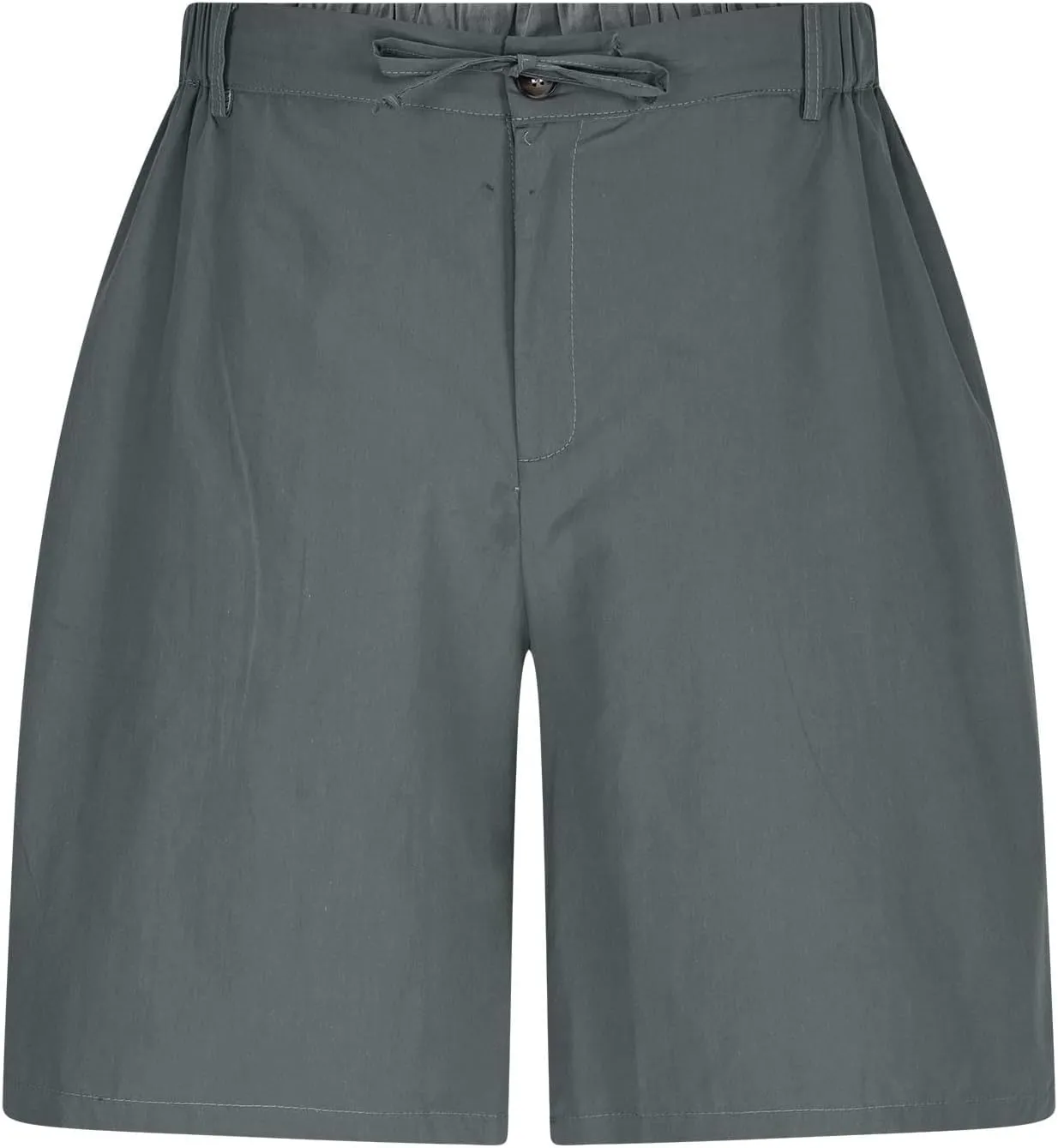 Men Cargo Shorts Summer Beach Sports Pants Casual Solid Lightweight Baggy Drawstring Athletic Pants with Pockets