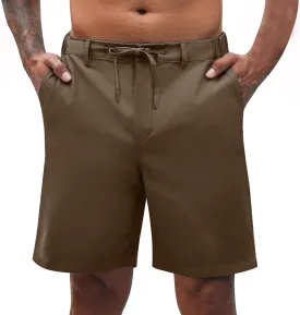 Men Cargo Shorts Summer Beach Sports Pants Casual Solid Lightweight Baggy Drawstring Athletic Pants with Pockets