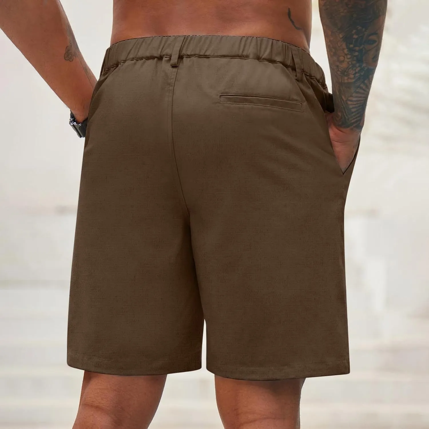 Men Cargo Shorts Summer Beach Sports Pants Casual Solid Lightweight Baggy Drawstring Athletic Pants with Pockets