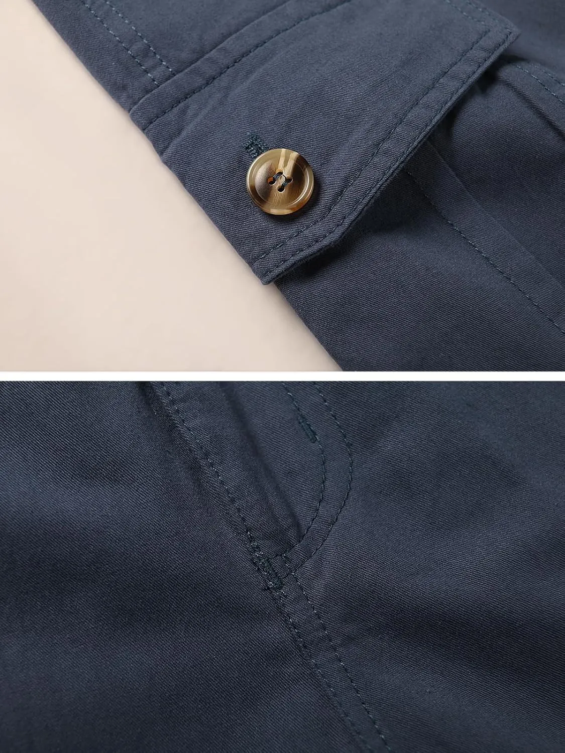Men's Elastic Waist Cargo Pants,Casual Loose Fit Lightweight Workwear Pull On Pants