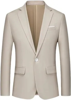 Men's Korean Slim Fit Business Casual Single Blazer Jacket Top