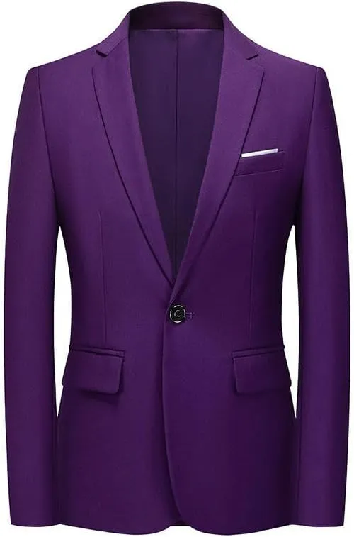 Men's Korean Slim Fit Business Casual Single Blazer Jacket Top