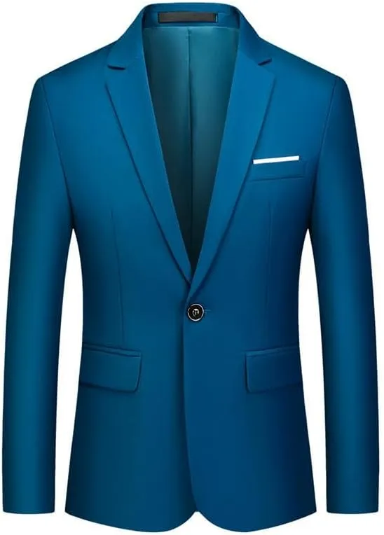 Men's Korean Slim Fit Business Casual Single Blazer Jacket Top