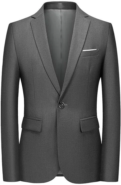 Men's Korean Slim Fit Business Casual Single Blazer Jacket Top