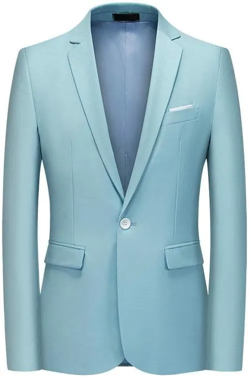 Men's Korean Slim Fit Business Casual Single Blazer Jacket Top