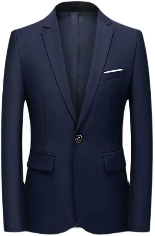 Men's Korean Slim Fit Business Casual Single Blazer Jacket Top
