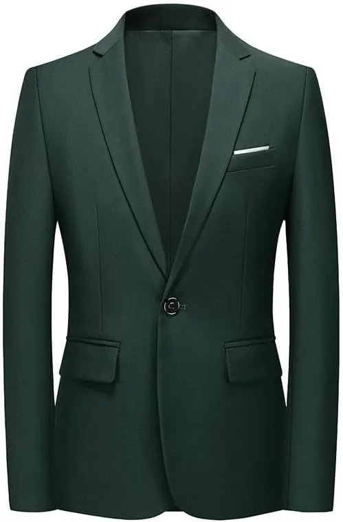 Men's Korean Slim Fit Business Casual Single Blazer Jacket Top