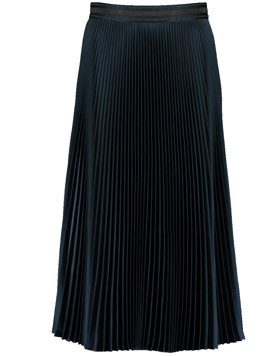 Metallic Pleated Skirt