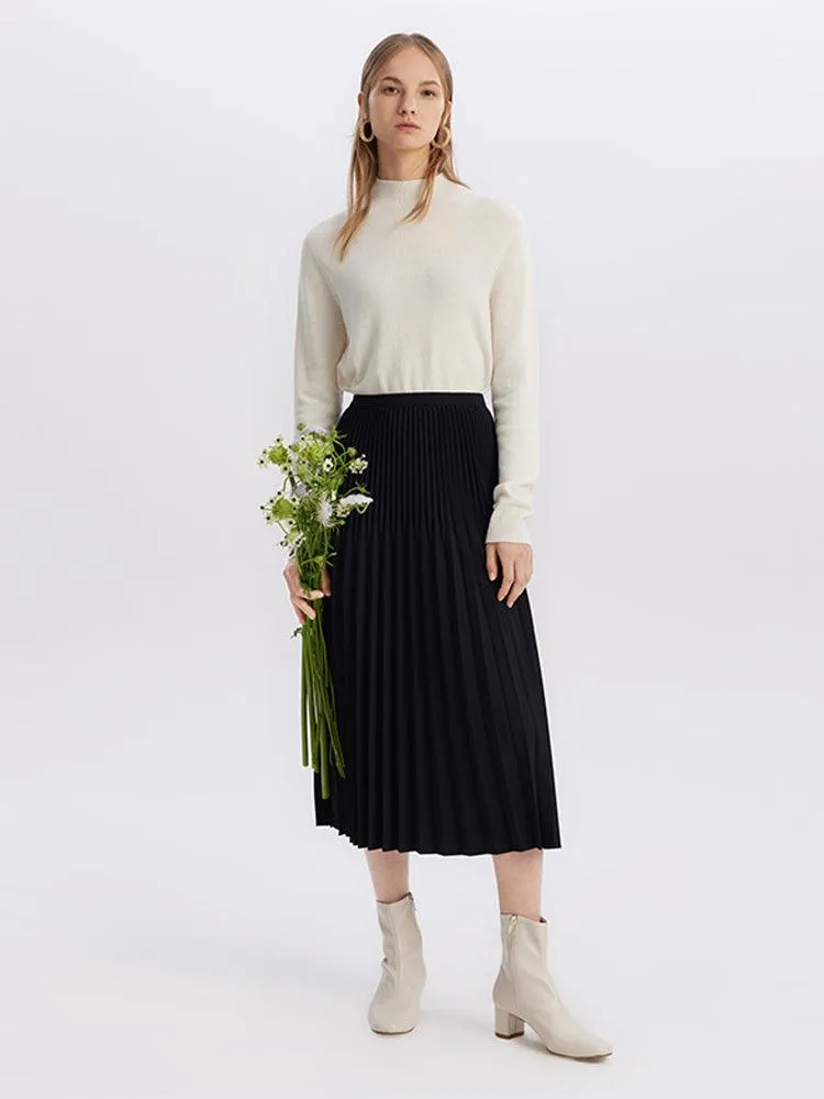 Mid-Length Pleated Skirt