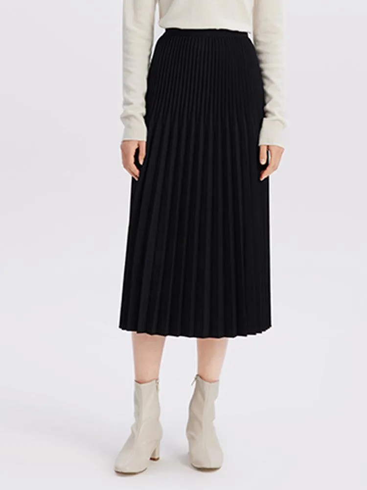 Mid-Length Pleated Skirt