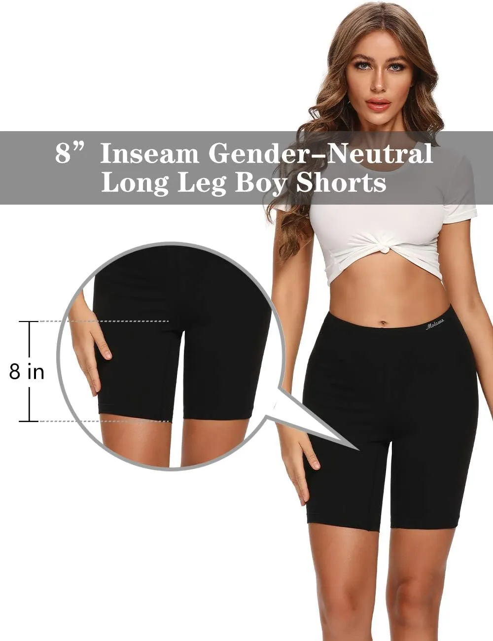 Molasus Womens Cotton Boxer Shorts Underwear Anti Chafing Bike Shorts(Regular & Plus Size)