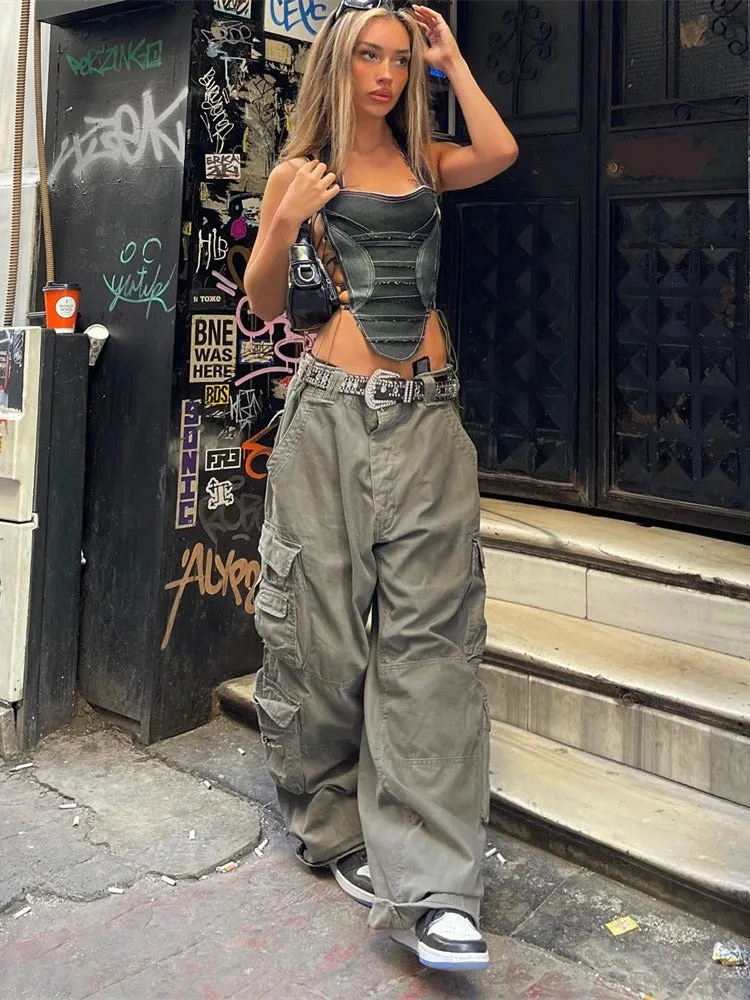 multi-pocket casual pants