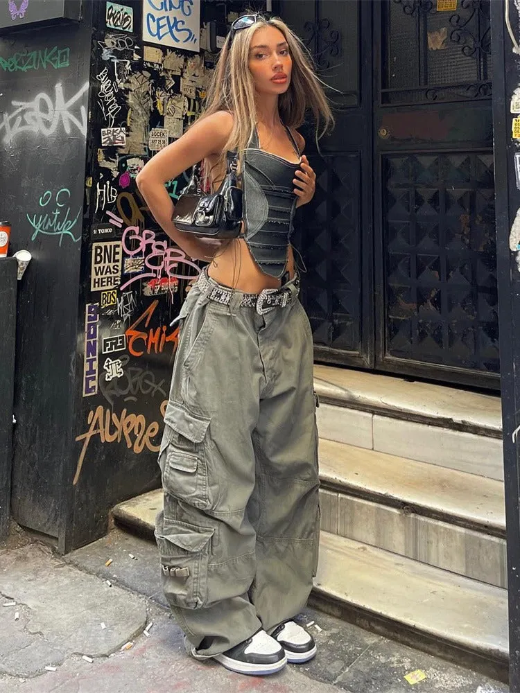 multi-pocket casual pants