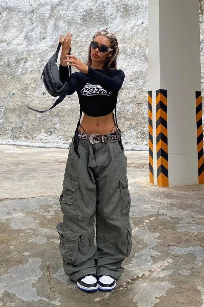 multi-pocket casual pants