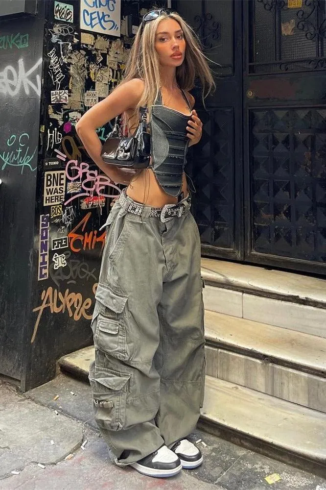 multi-pocket casual pants