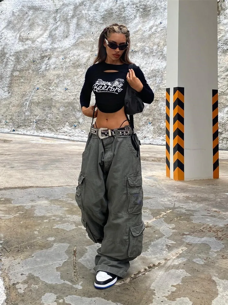 multi-pocket casual pants