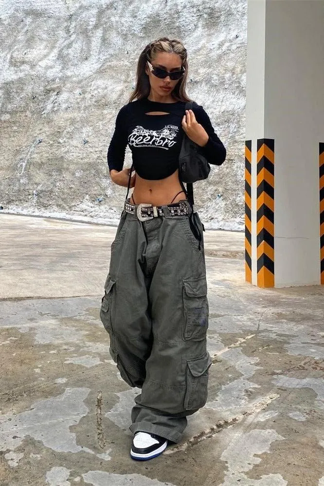 multi-pocket casual pants