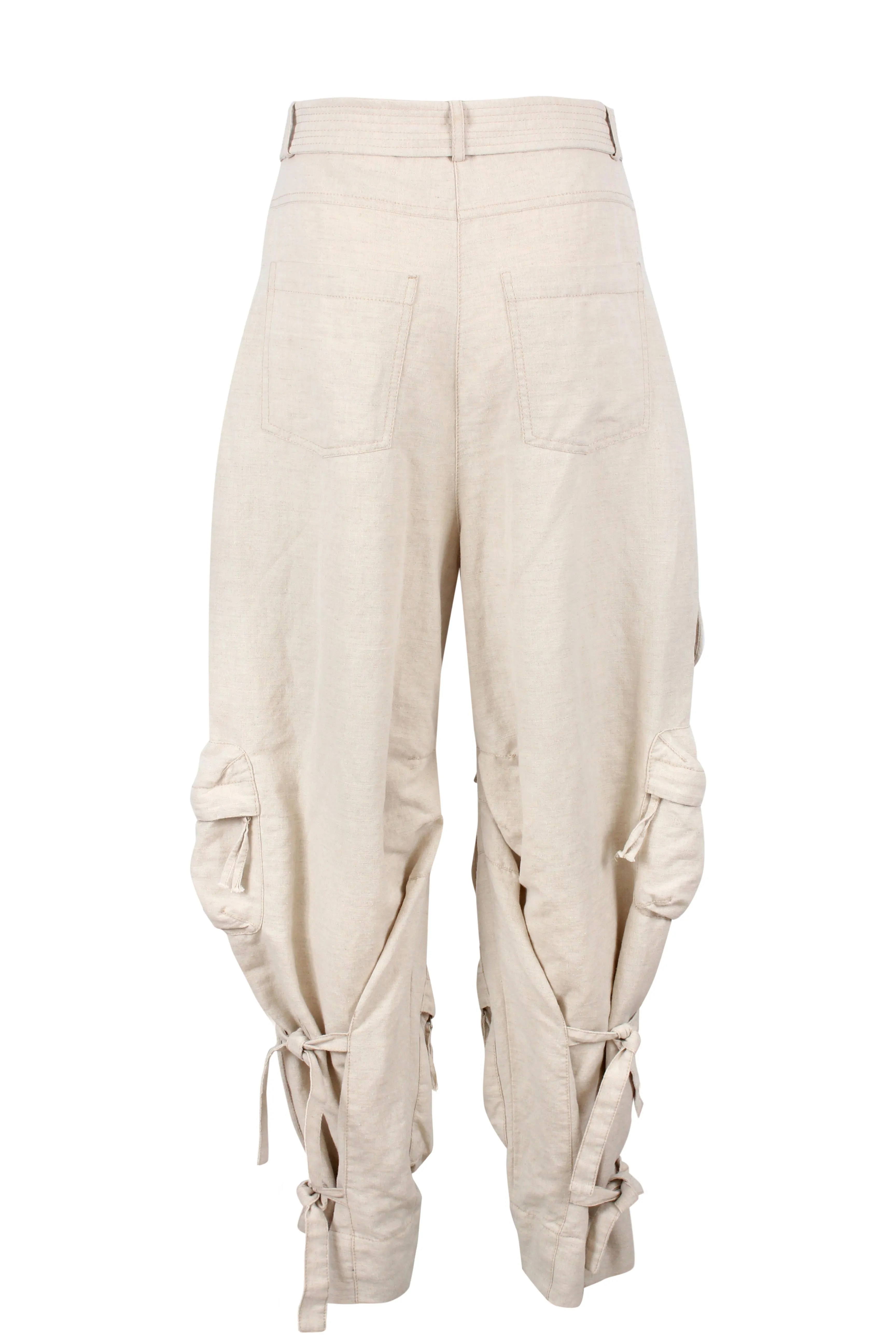 Multi-Pocket Linen Combat Pants