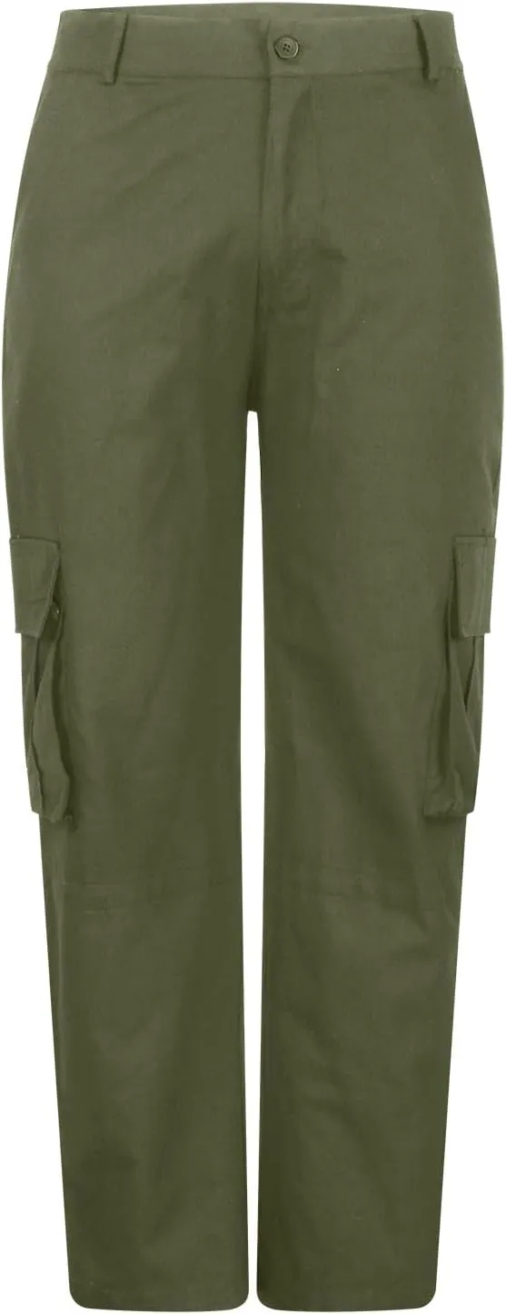 Muscularfit Cargo Pants for Men Outdoor Fashion Cotton Solid Tactical Trousers Multi Pockets Regular Fit Sport Sweatpants
