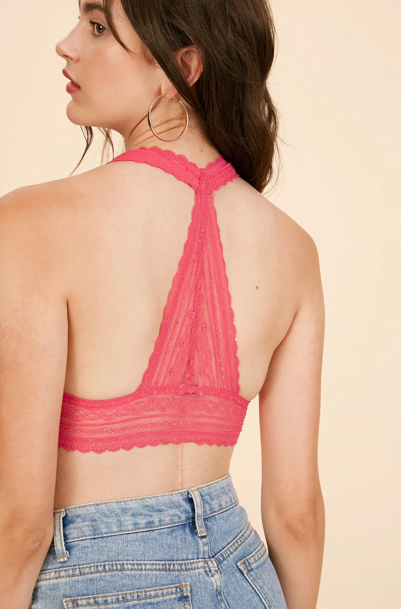 New Halter Lace Racerback Bralette