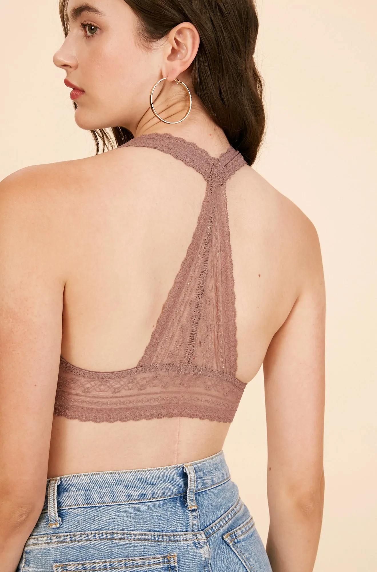 New Halter Lace Racerback Bralette