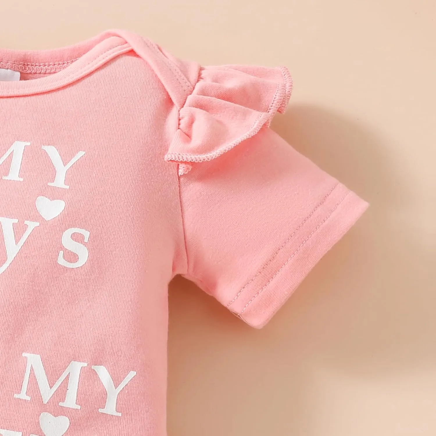 Newborn Girl Outfits Baby Girl Summer Clothes Ruffle Romper Pant with Headband Set Infant Bodysuits